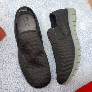 DEER STAGS wino black/gray mesh tennis shoes wide